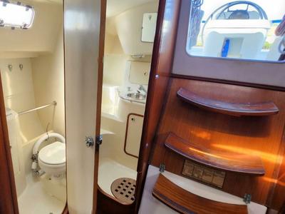 Head on Orion X, a Beneteau Oceanis 370 sailboat at Volos Municipality, Greece