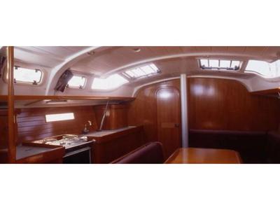 Salon of Orion X, a Beneteau Oceanis 370 sailboat at Volos Municipality, Greece