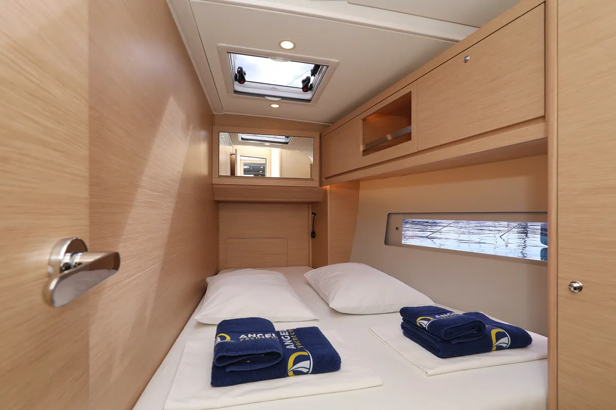 Cabin on Fantasea, a Dufour 470 sailboat at Grad Vodice, Croatia