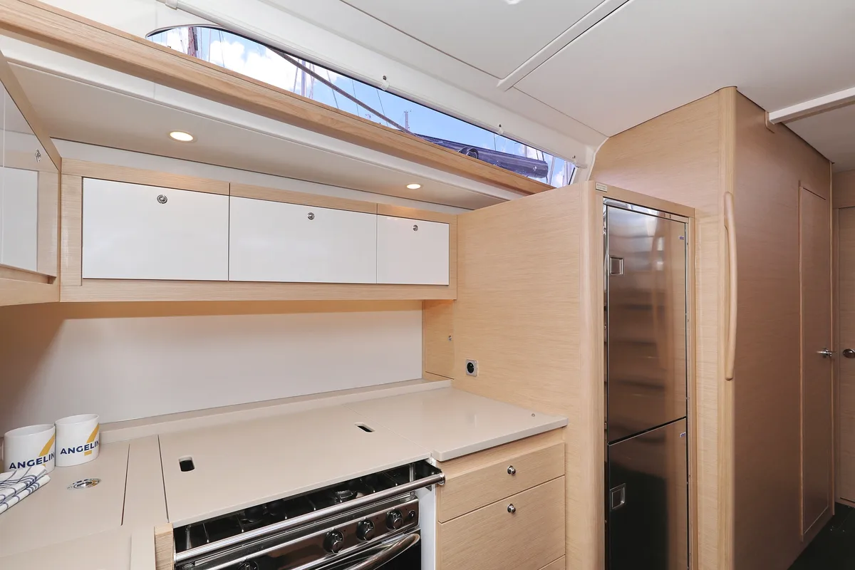 Galley of Fantasea, a Dufour 470 sailboat at Grad Vodice, Croatia