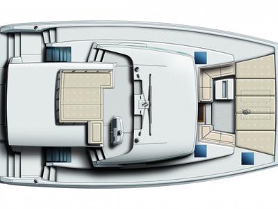 Cabin on CattyShack, a Bali 4.8 catamaran at Parham Town, British Virgin Islands