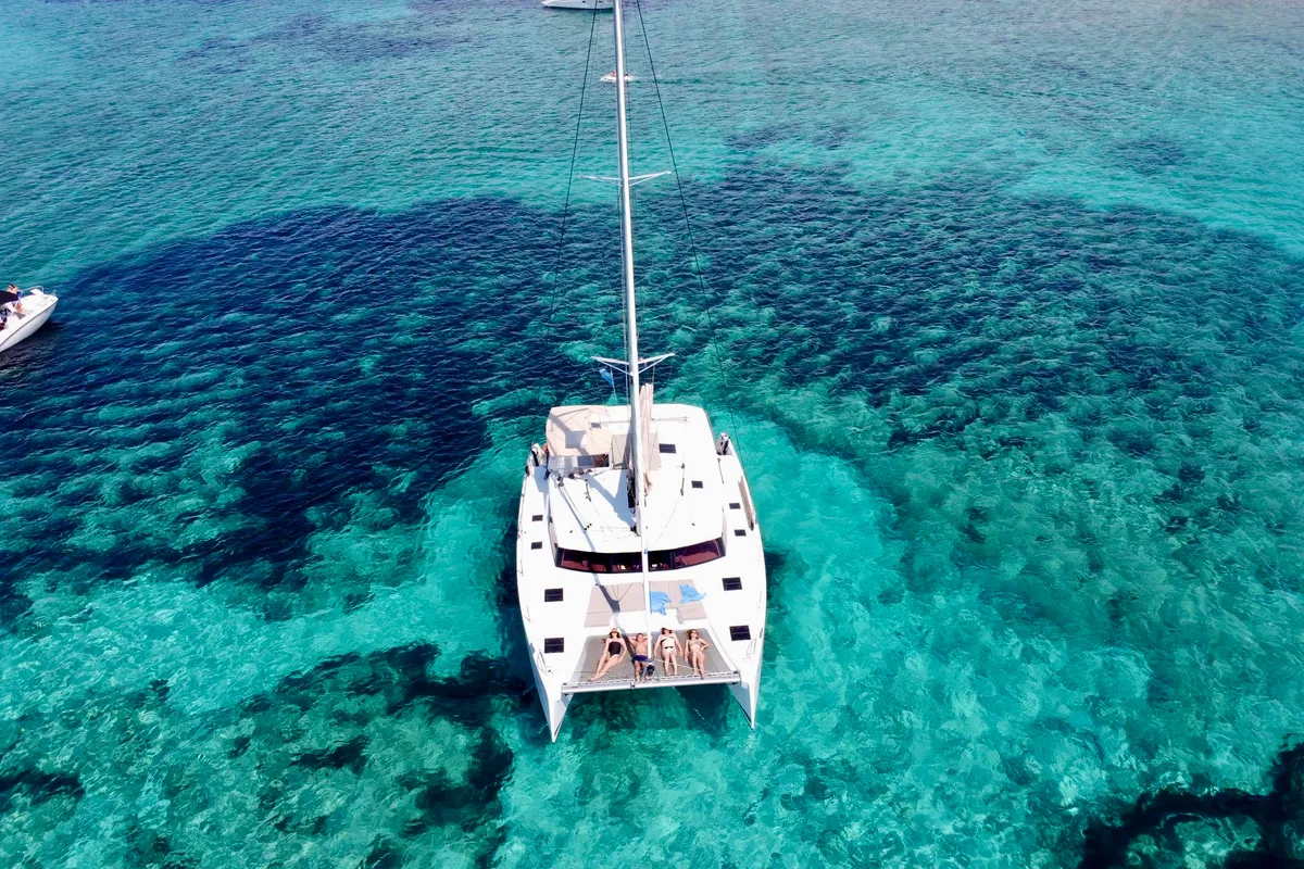 Exterior view of Ocean Allure, a Fountaine Pajot Astrea 42 catamaran at Grad Kaštela, Croatia