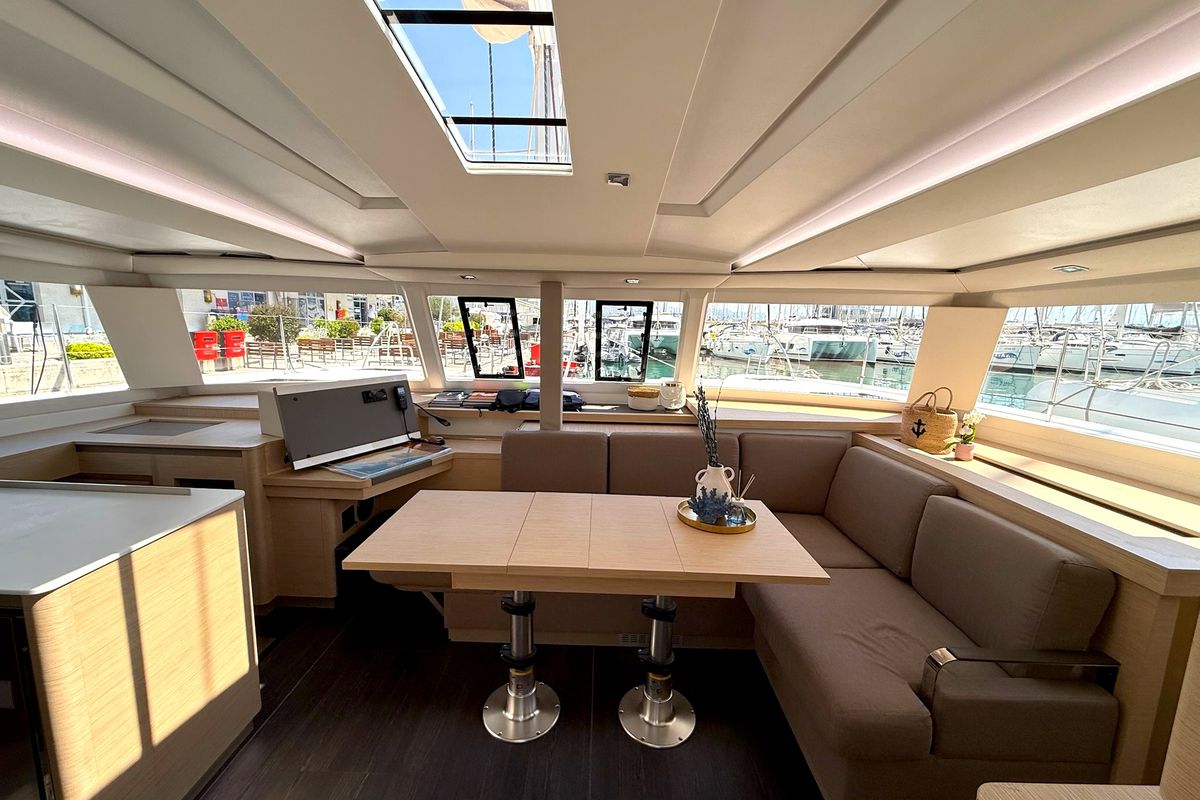 Galley of Ocean Allure, a Fountaine Pajot Astrea 42 catamaran at Grad Kaštela, Croatia