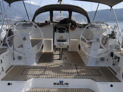 Galley of Marlin, a Bavaria Cruiser 46 Style sailboat at Fethiye, Turkey