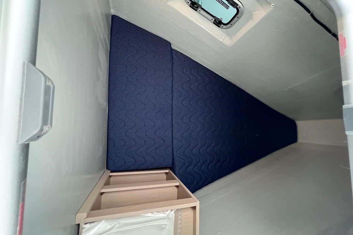 Cabin on Blue Regeneration, a Lagoon 46 catamaran at Sant Antoni de Portmany, Spain