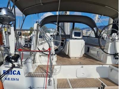 Cockpit of Erica, a Jeanneau 54 sailboat at Lavreotiki Municipal Unit, Greece