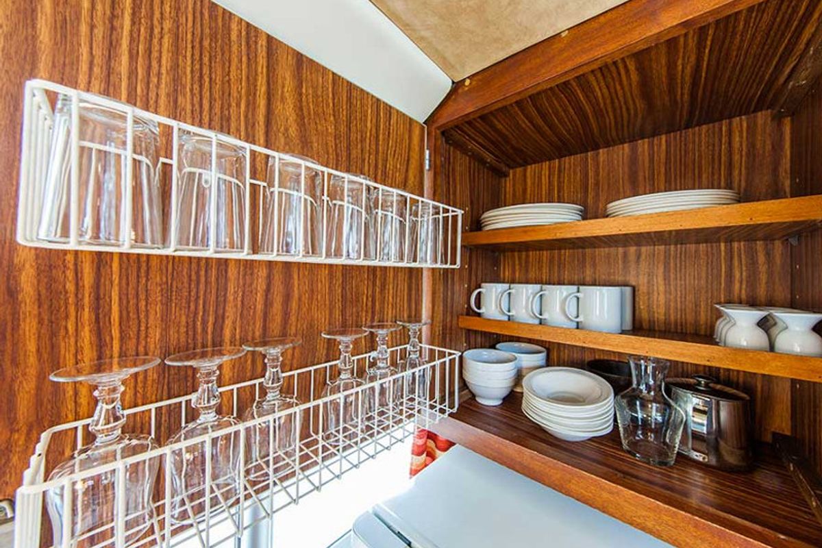 Galley of 1120R-14, a Pénichette 1120 motorboat at Lutzelbourg, France