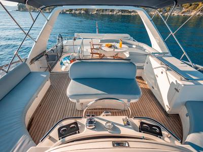 Cockpit of Happy3, a Yaretti 2210 yacht at Split, Croatia