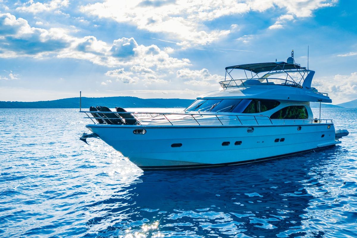Exterior view of Happy3, a Yaretti 2210 yacht at Split, Croatia
