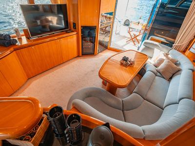 Salon of Happy3, a Yaretti 2210 yacht at Split, Croatia