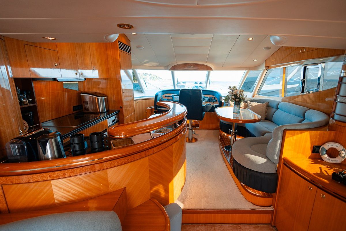 Galley of Happy3, a Yaretti 2210 yacht at Split, Croatia