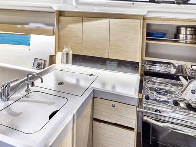 Galley of Oceanis 34.1 Premium, a Beneteau Oceanis 34.1 sailboat at Dubrovnik, Croatia