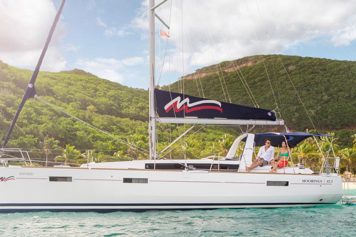 Cabin on Moorings 42.3 Exclusive, a Gulet Moorings 42.3 sailboat at Road Town, British Virgin Islands