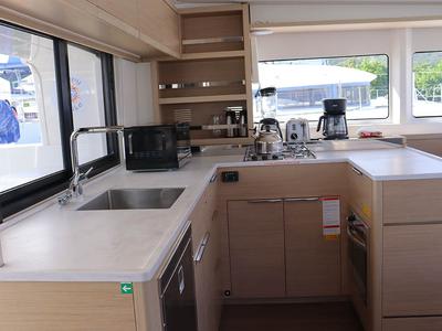 Galley of  Happy Fluke, a Lagoon 46 catamaran at Road Town, British Virgin Islands