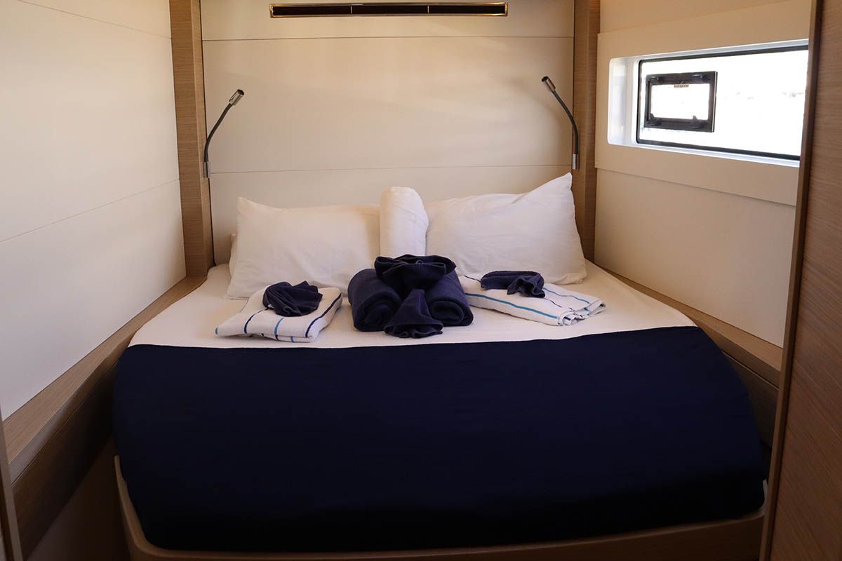 Cabin on  Happy Fluke, a Lagoon 46 catamaran at Road Town, British Virgin Islands