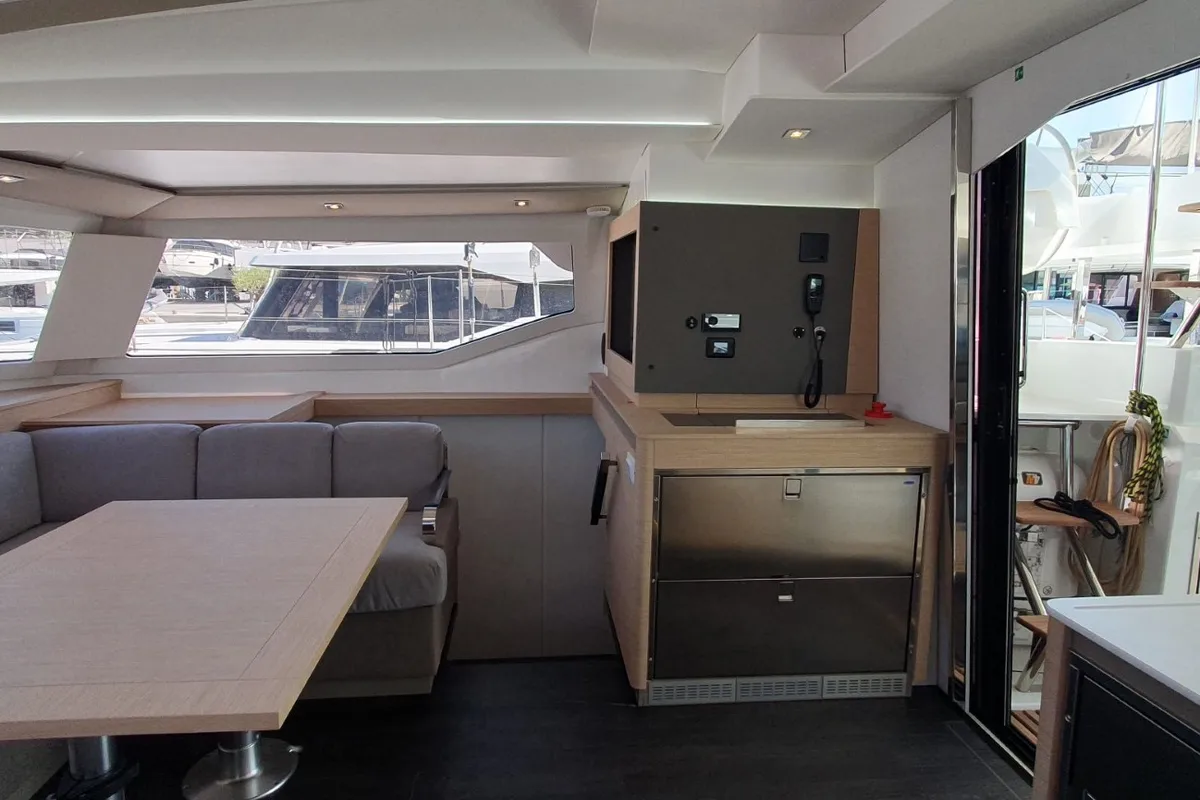 Galley of Adria Blue, a Fountaine Pajot Elba 45 catamaran at Seget Donji, Croatia
