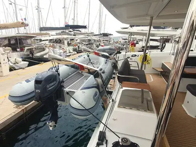 Galley of Adria Blue, a Fountaine Pajot Elba 45 catamaran at Seget Donji, Croatia