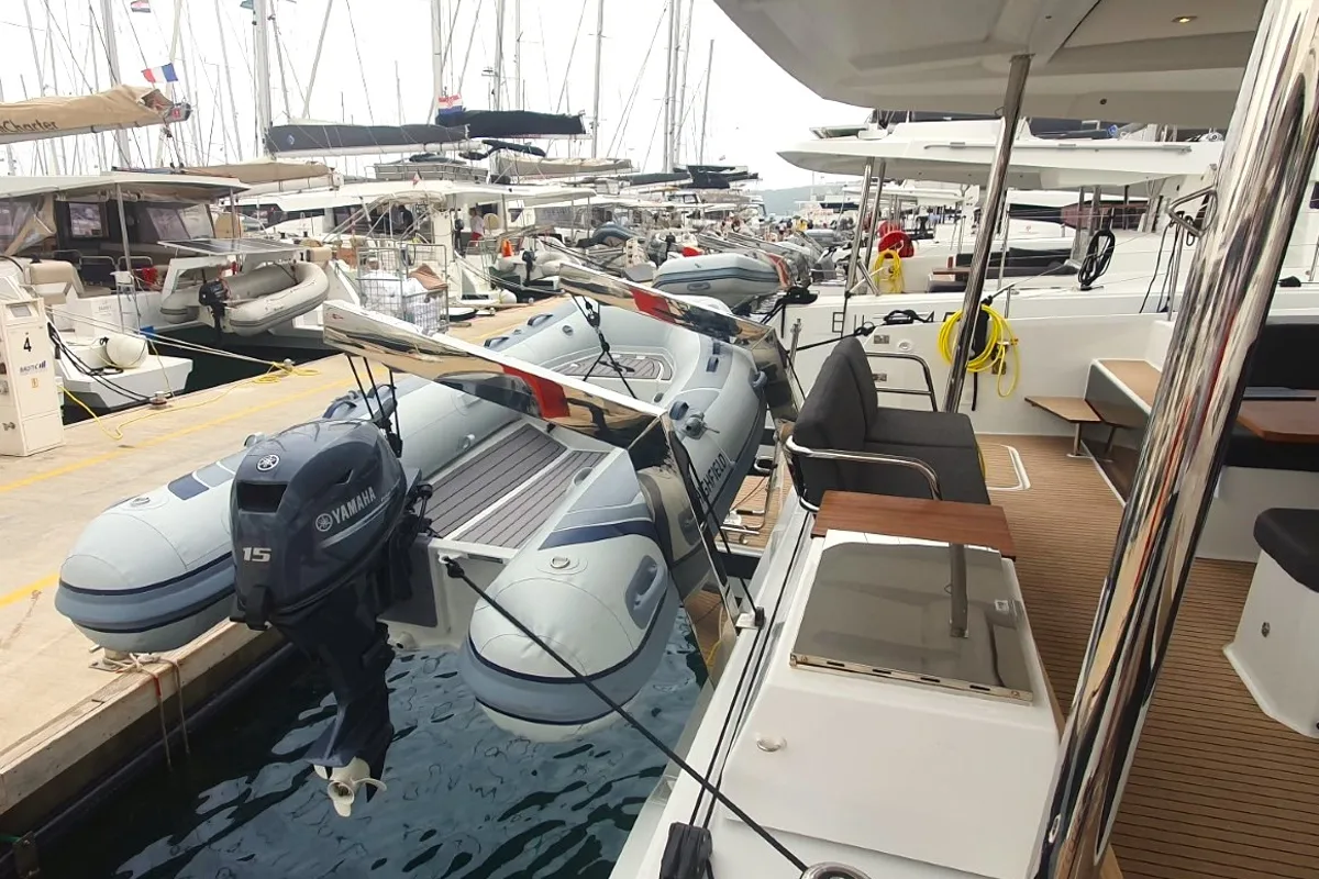 Galley of Adria Blue, a Fountaine Pajot Elba 45 catamaran at Seget Donji, Croatia