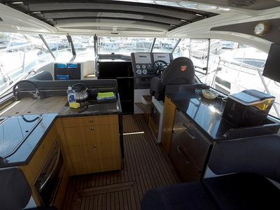 Salon of 7 Happy Days, a Marex 360 Cabriolet Cruiser yacht at Grad Šibenik, Croatia
