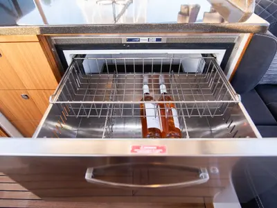 Galley of 7 Happy Days, a Marex 360 Cabriolet Cruiser yacht at Grad Šibenik, Croatia