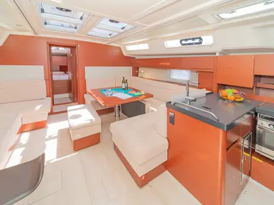 Galley of Euphoria, a Hanse Yachts Hanse 458 sailboat at Municipal Unit of Lefkada, Greece