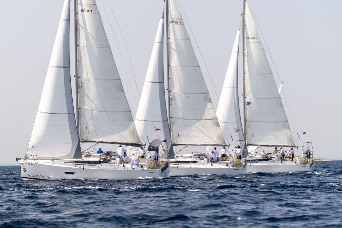 Exterior view of Rim, a Elan E4 sailboat at Betina, Croatia