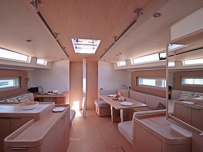 Salon of White Bird , a Beneteau Oceanis Yacht 54 sailboat at Općina Rogoznica, Croatia