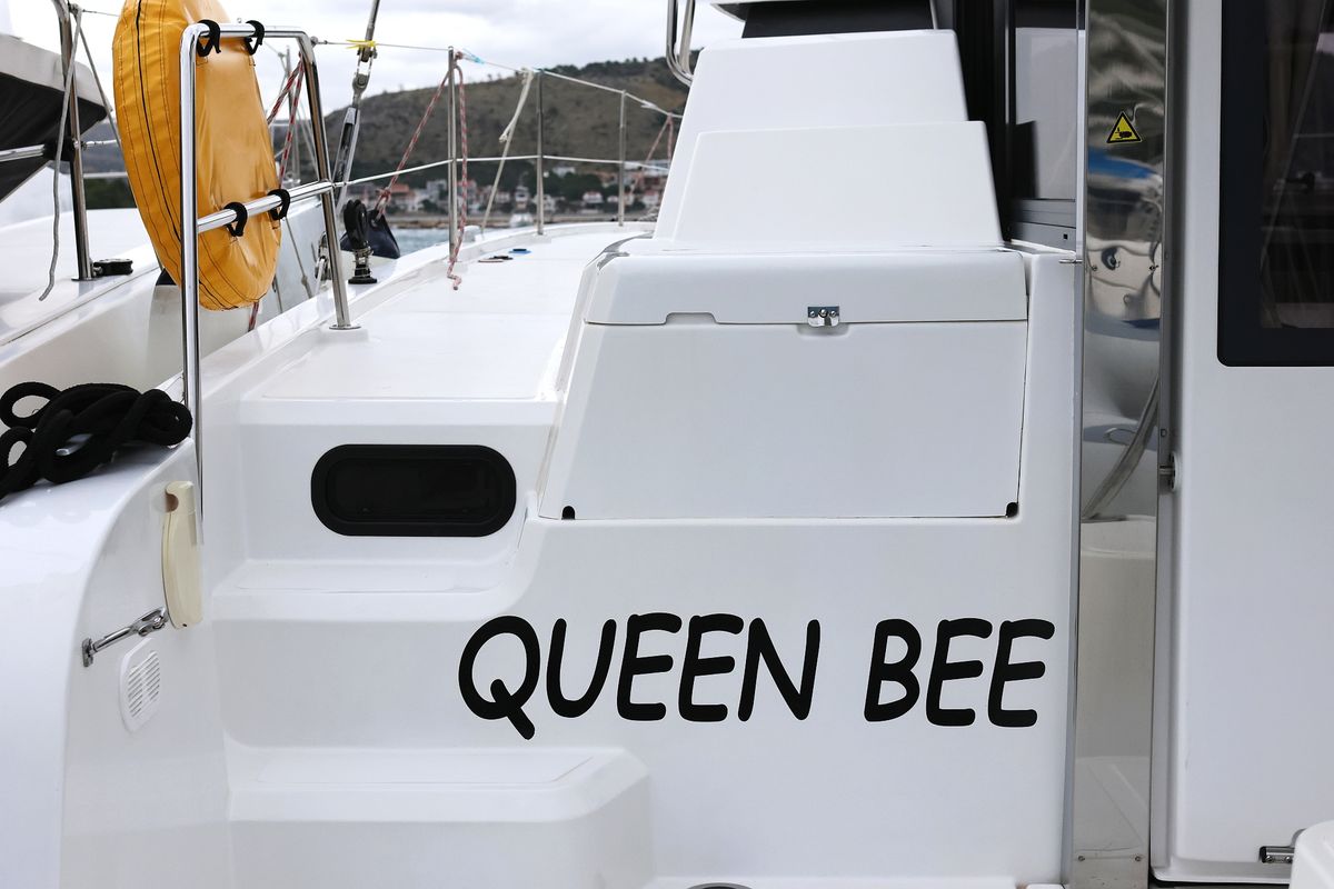 Exterior view of Queen Bee, a Bali Catspace catamaran at Općina Rogoznica, Croatia