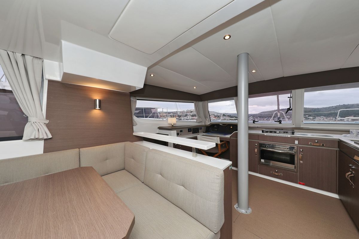 Galley of Queen Bee, a Bali Catspace catamaran at Općina Rogoznica, Croatia