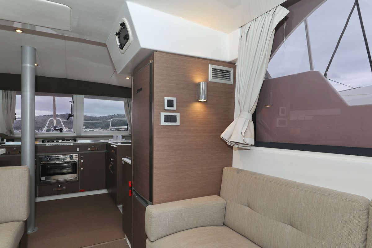 Salon of Queen Bee, a Bali Catspace catamaran at Općina Rogoznica, Croatia