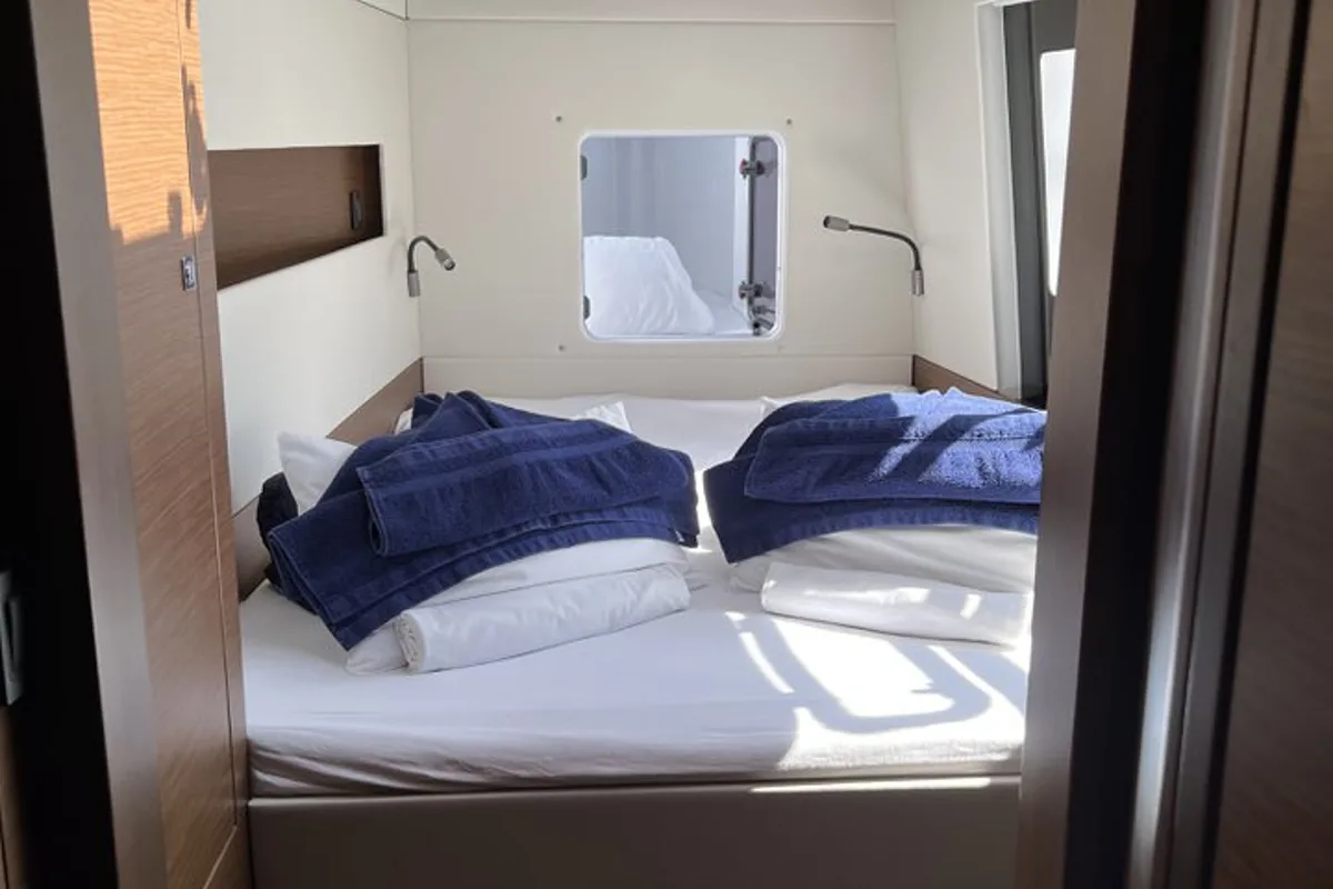 Cabin on Dream (cat), a Nautitech Rochefort Nautitech 46 Open catamaran at Split, Croatia