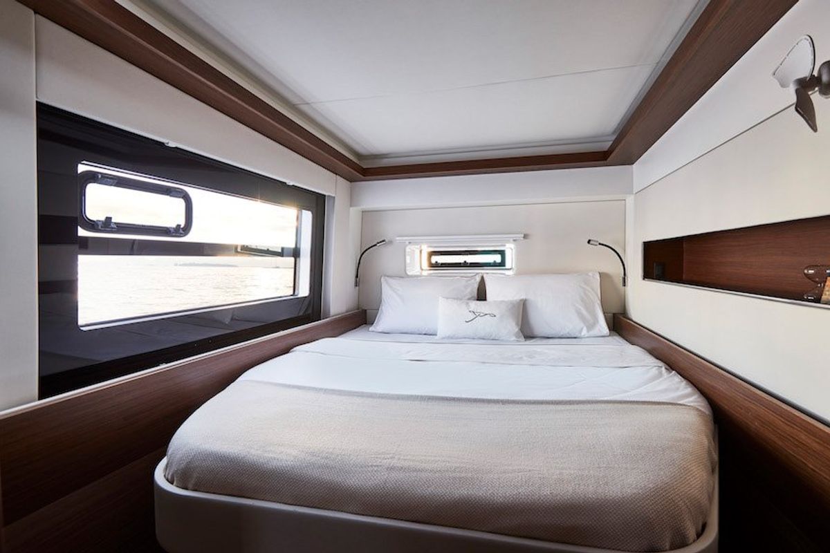Cabin on Dream (cat), a Nautitech Rochefort Nautitech 46 Open catamaran at Split, Croatia