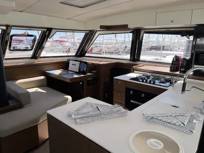 Galley of Dream (cat), a Nautitech Rochefort Nautitech 46 Open catamaran at Split, Croatia