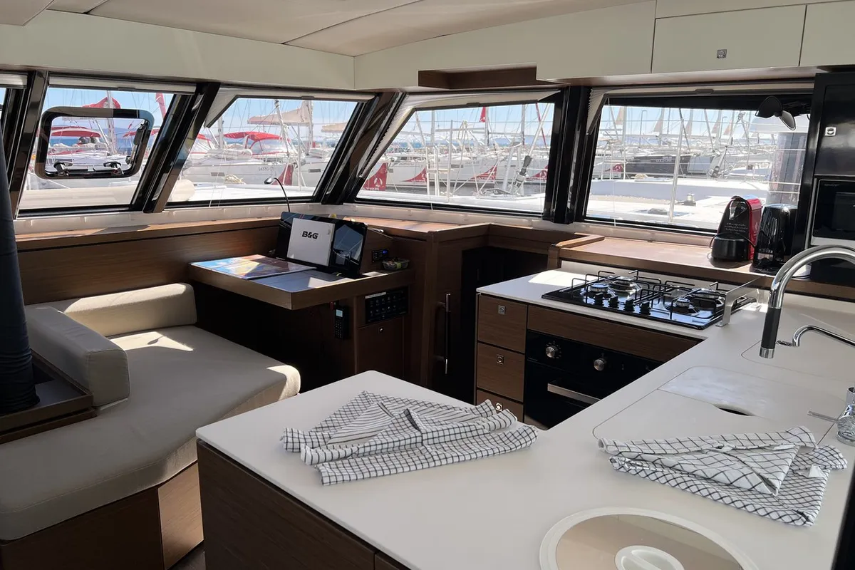 Galley of Dream (cat), a Nautitech Rochefort Nautitech 46 Open catamaran at Split, Croatia