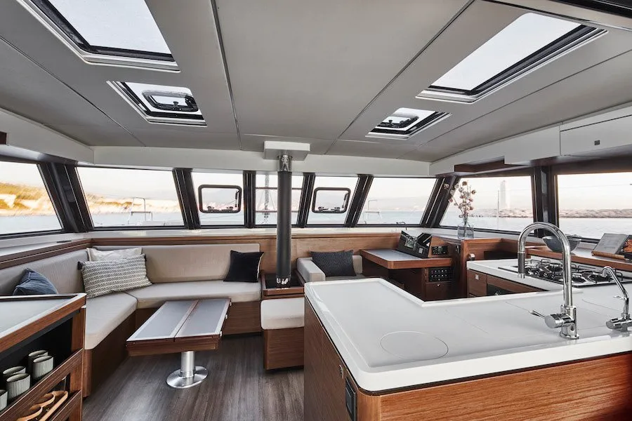 Salon of Dream (cat), a Nautitech Rochefort Nautitech 46 Open catamaran at Split, Croatia