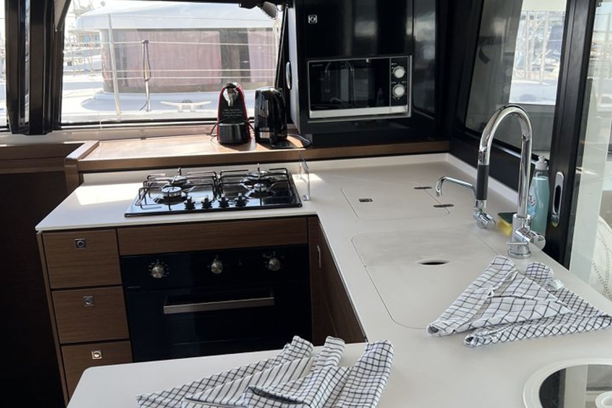 Galley of Dream (cat), a Nautitech Rochefort Nautitech 46 Open catamaran at Split, Croatia