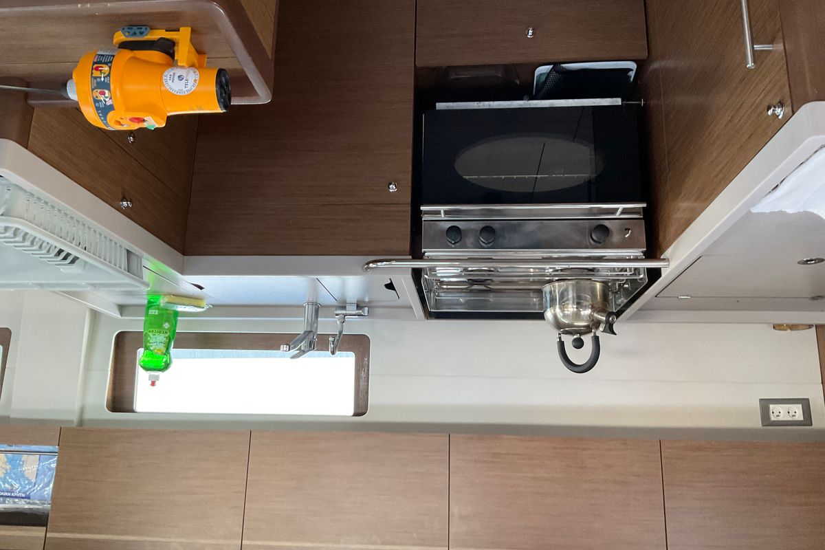 Galley of Retsina, a Beneteau Oceanis 51.1 sailboat at Municipal Unit of Lefkada, Greece