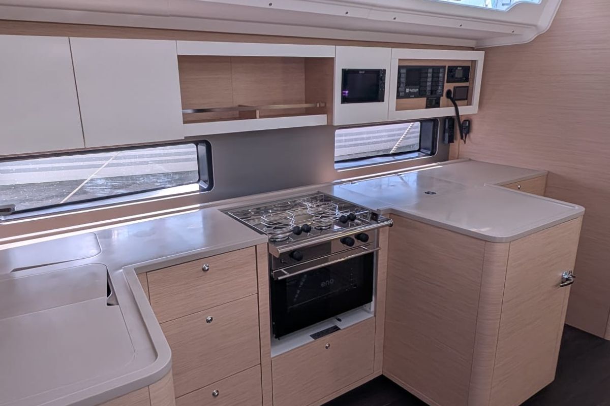 Galley of Horu, a Dufour 44 sailboat at Marseille, France