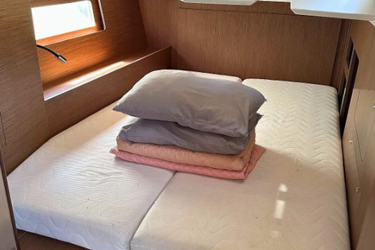 Cabin on ILIA, a Beneteau Oceanis 46.1 sailboat at Athens, Greece