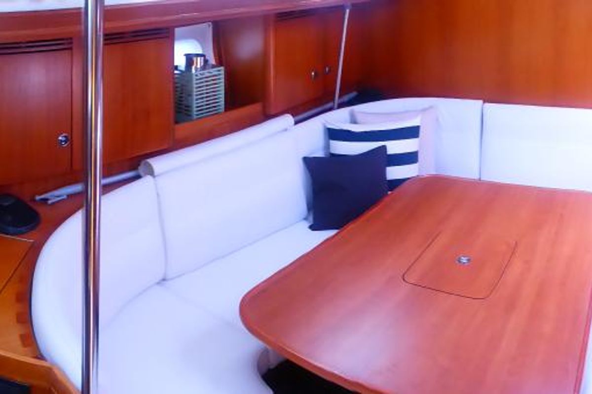 Salon of Nafsika, a Elan 45 sailboat at Municipal Unit of Lefkada, Greece