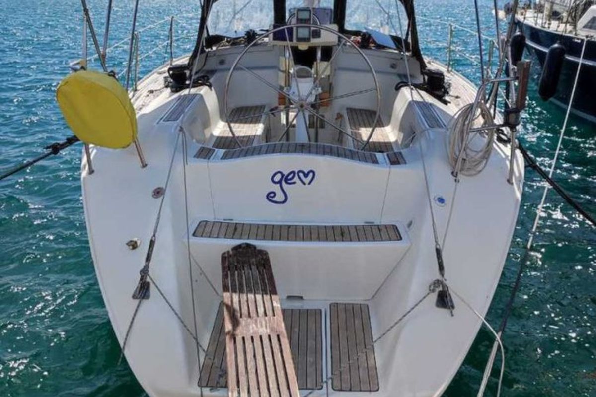 Deck of Gem, a Elan 431 sailboat at Tribunj, Croatia