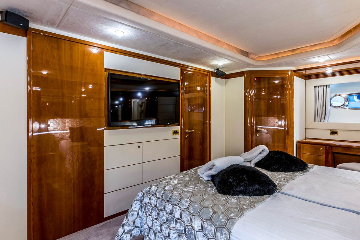 Cabin on Miss Katarina, a Ferretti 880 yacht at Seget Donji, Croatia
