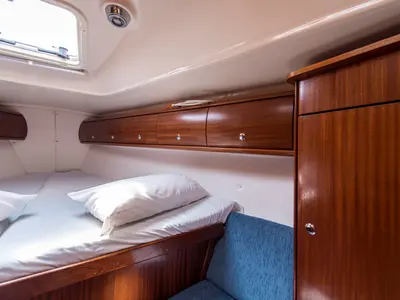 Cabin on Arcobaleno, a Bavaria 36 Cruiser sailboat at Sami Municipal Unit, Greece