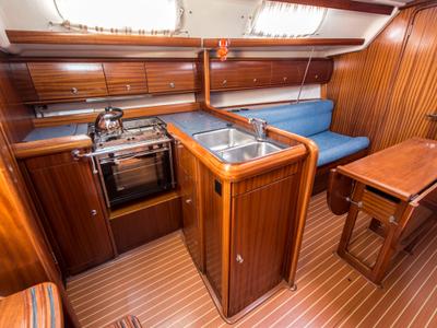 Galley of Arcobaleno, a Bavaria 36 Cruiser sailboat at Sami Municipal Unit, Greece