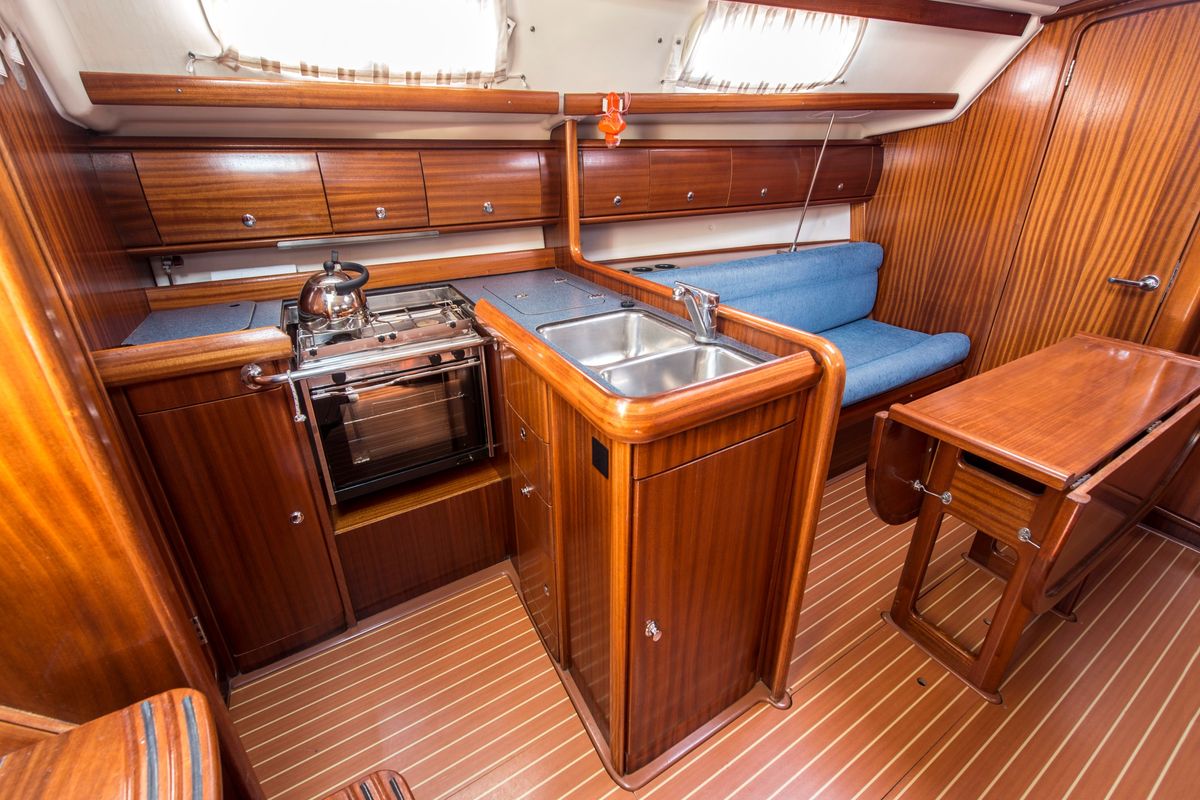 Galley of Arcobaleno, a Bavaria 36 Cruiser sailboat at Sami Municipal Unit, Greece