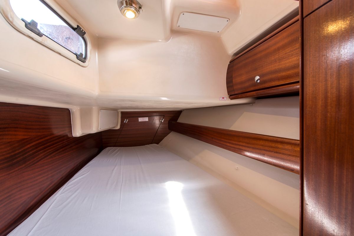 Cabin on Arcobaleno, a Bavaria 36 Cruiser sailboat at Sami Municipal Unit, Greece