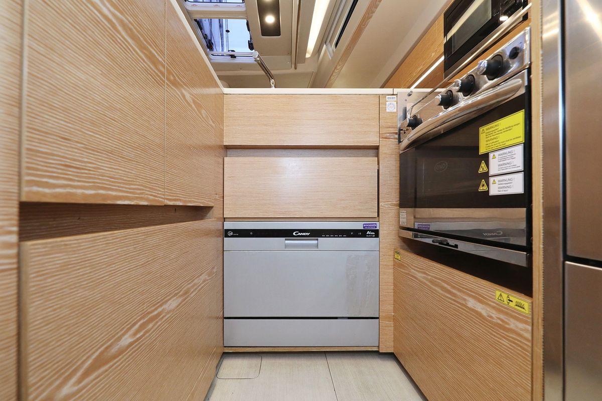Galley of Jasmine, a Hanse Yachts Hanse 588 sailboat at Grad Trogir, Croatia