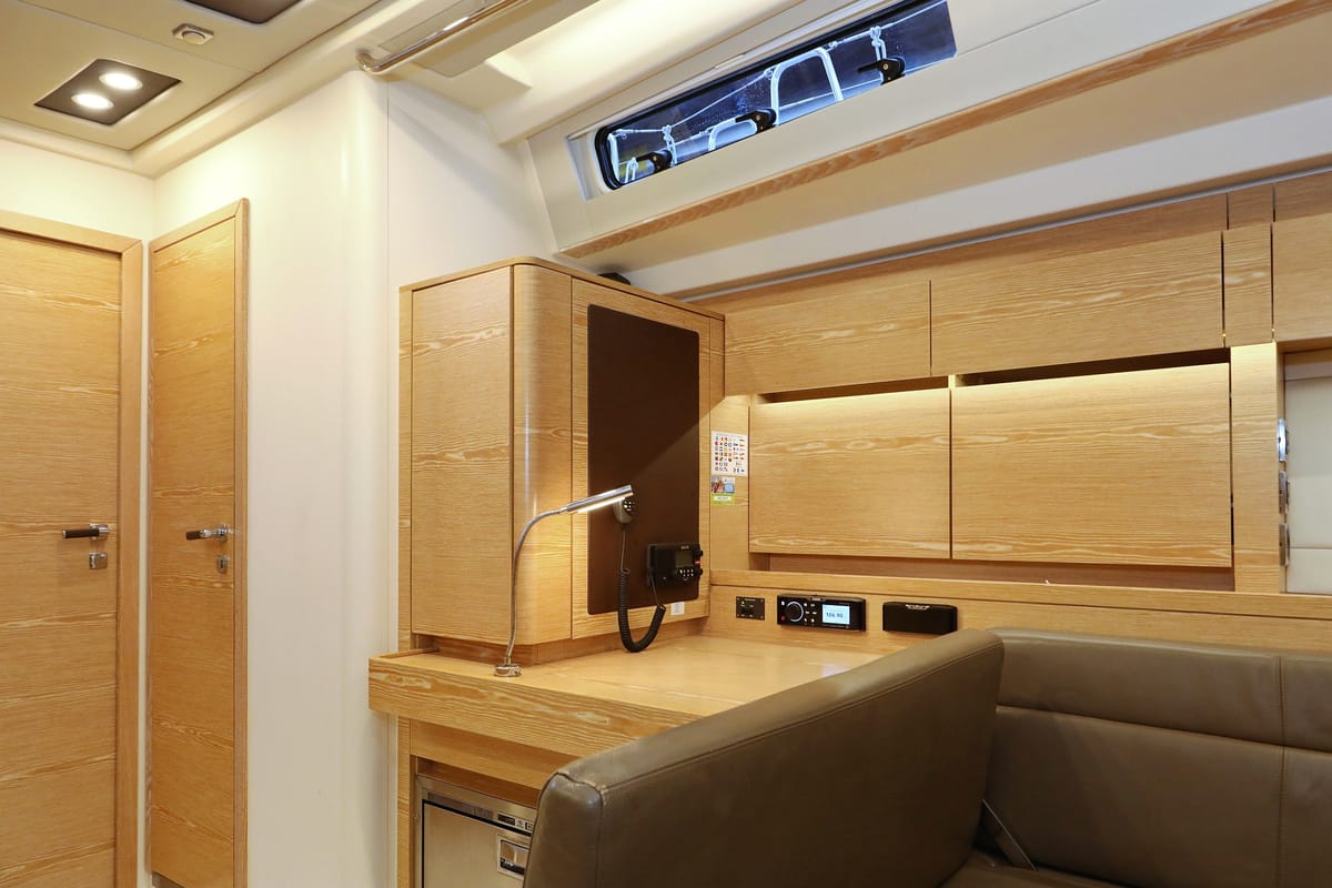 Salon of Jasmine, a Hanse Yachts Hanse 588 sailboat at Grad Trogir, Croatia