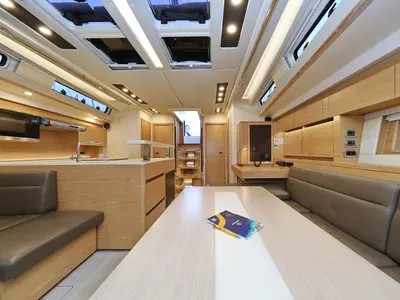 Salon of Jasmine, a Hanse Yachts Hanse 588 sailboat at Grad Trogir, Croatia