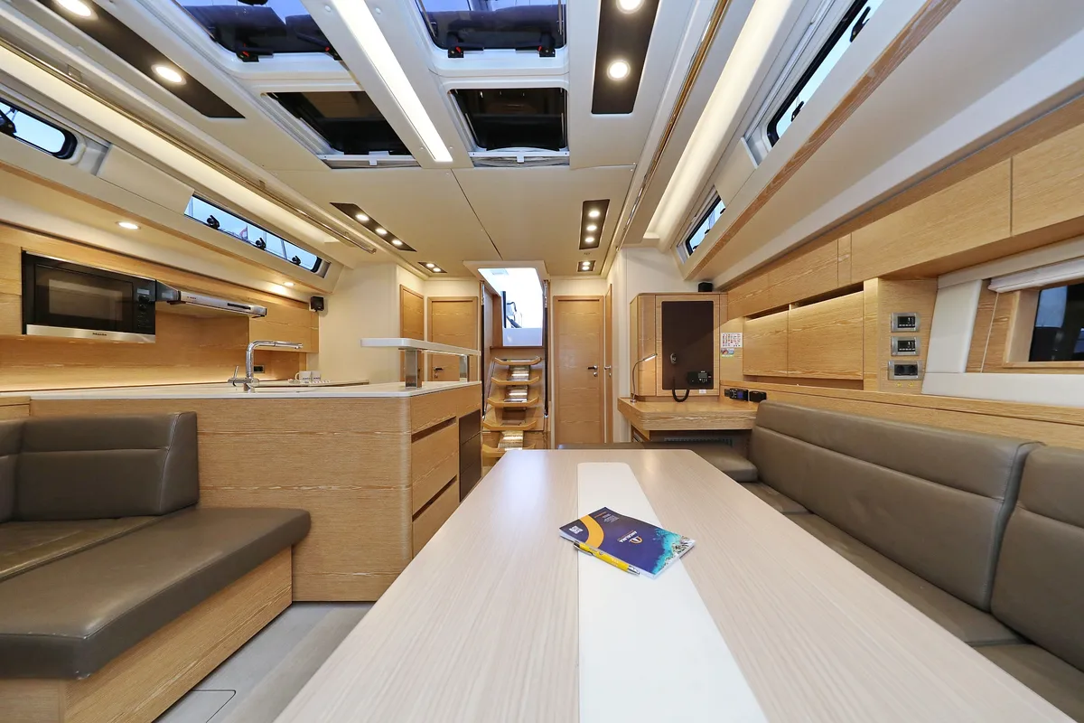 Salon of Jasmine, a Hanse Yachts Hanse 588 sailboat at Grad Trogir, Croatia